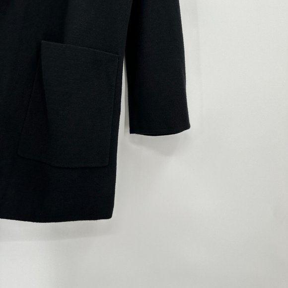 Quince Black Organic Cotton Knit Blazer Jacket Long Sleeve sz M Medium NWT - Picture 2 of 5